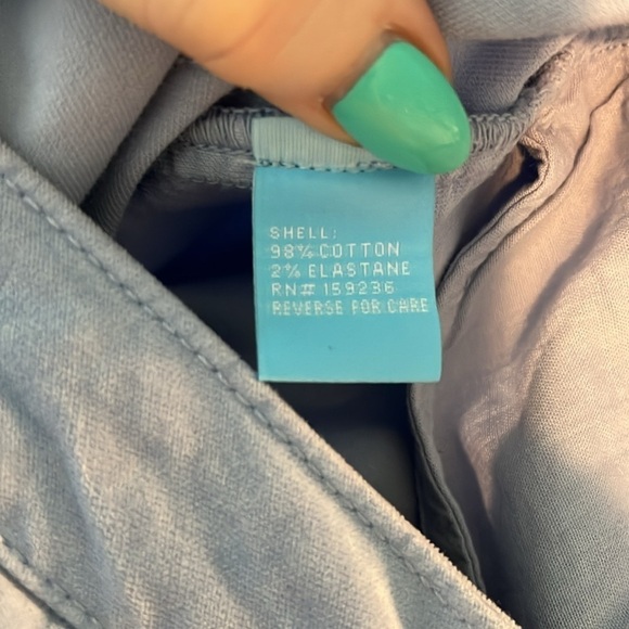 J. McLaughlin Watson Velvet Jeans Pants Baby Blue Size 12 - Picture 6 of 7